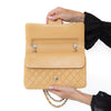 Chanel Tan Leather Medium Classic Double Flap Bag