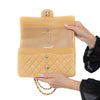 Chanel Tan Leather Medium Classic Double Flap Bag