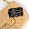 Chanel Vintage Square Beige Leather Flap Bag