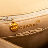 Chanel Vintage Square Beige Leather Flap Bag