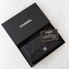 Chanel Navy Classic Quilted Long Foldout Leather Flap Wallet