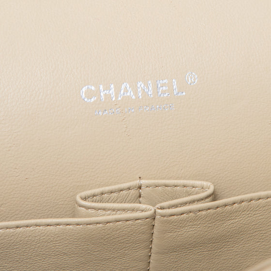Chanel Cream Caviar Leather Jumbo Classic Double  Flap Bag