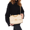 Chanel 19 Medium Large Beige Lambskin Leather Flap Bag