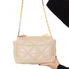 Chanel 19 Medium Large Beige Lambskin Leather Flap Bag
