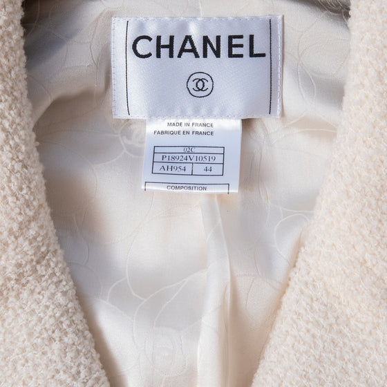 Chanel Cream Single Breasted Jacket
