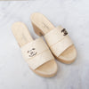 Chanel Cream Leather Mules