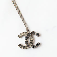  Chanel Rhinestone Crystal CC Pendant Necklace