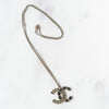 Chanel Rhinestone Crystal CC Pendant Necklace