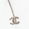 Chanel Rhinestone Crystal CC Pendant Necklace