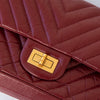 Chanel Burgundy Aged Calfskin Chevron Quilted 2.55 Reissue Mini Flap Bag