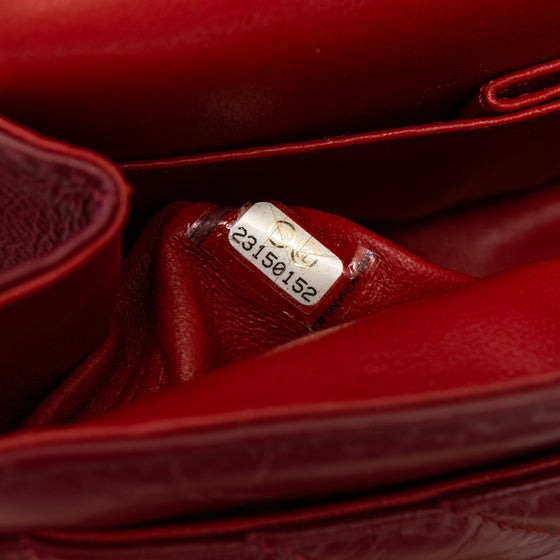 Chanel Burgundy Aged Calfskin Chevron Quilted 2.55 Reissue Mini Flap Bag