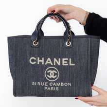  Chanel Deauville Denim And Tweed Shopping Tote Bag