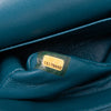 Chanel Classic Quilted Medium Double Flap Teal Lambskin Leather Bag