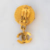 Chanel Vintage Cabochon Pearl CC  Drop Clip On Earrings