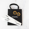 Chanel Vintage CC Logo Disc Clip On Earrings