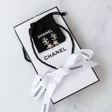  Chanel Crystal Logo Star Drop Earrings