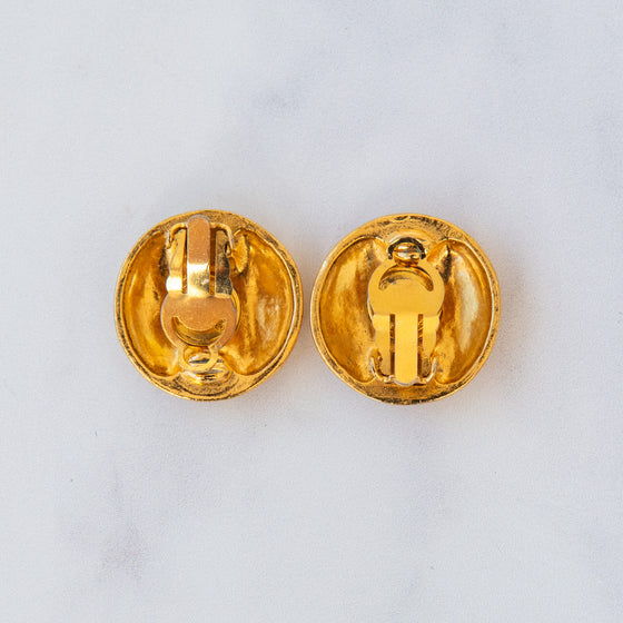 Chanel  Vintage Coco Mark Clip On Earrings