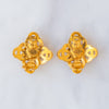 Chanel Vintage 97P Coco Mark Diamond Shape Gold Plated Clip On Earrings