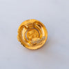 Chanel Vintage CC Cabochon Textured Frame Clip On Earrings