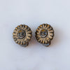 Chanel Vintage CC Cabochon Clip On Earrings