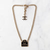 Chanel Enamel Curb Chain Rue Cambon Street Sign Short Necklace