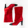 Chanel Gabrielle Coco Red Suede Boots