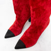 Chanel Gabrielle Coco Red Suede Boots