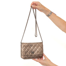  Chanel Metallic Gold Aged Quilted Reissue Wallet On Chain Bag