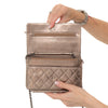 Chanel Metallic Gold Aged Quilted Reissue Wallet On Chain Bag