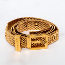  Chanel Vintage Gold Tone Mesh Buckle Belt