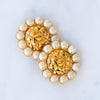 Chanel Quilted Pearl Clip On Earrings