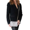 Chanel 19 Grey Leather Wallet On Chain Flap Bag