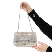  Chanel Camellia Follies Embroidered Grey Small Flap Bag