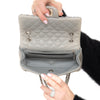 Chanel Camellia Follies Embroidered Grey Small Flap Bag