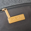 Chanel 19 Medium Grey Quilted Wool Felt Flap Bag