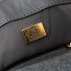 Chanel 19 Medium Grey Quilted Wool Felt Flap Bag
