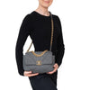 Chanel 19 Medium Grey Quilted Wool Felt Flap Bag