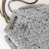 Chanel Quilted Small Gabrielle Backpack in Grey And Pink Boucle Tweed