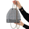 Chanel Quilted Small Gabrielle Backpack in Grey And Pink Boucle Tweed