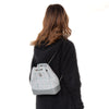 Chanel Quilted Small Gabrielle Backpack in Grey And Pink Boucle Tweed