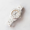 Chanel J12 White Ceramic Watch With Diamonds 38mm