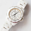 Chanel J12 White Ceramic Watch With Diamonds 38mm