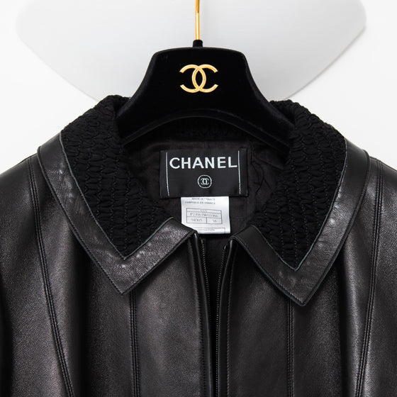 Chanel Black Leather Biker Jacket