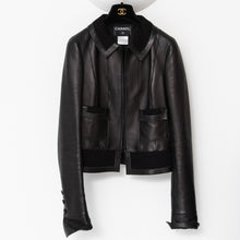  Chanel Black Leather Biker Jacket