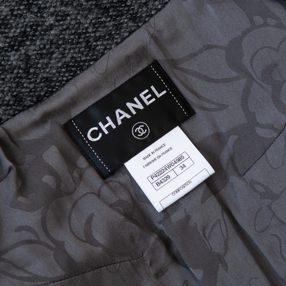 2011 Chanel Apocalypse Collection Asymmetrical Grey Jacket