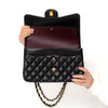 Chanel Black Jumbo Classic Double Flap Bag In Lambskin Leather