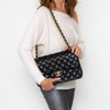 Chanel Black Jumbo Classic Double Flap Bag In Lambskin Leather