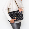 Chanel Black Jumbo Classic Double Flap Bag In Lambskin Leather