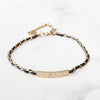 Chanel Black Leather And Gold Chain Crystal Logo ID Choker Necklace