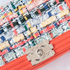 Chanel Fantasy Tweed And Coral Leather Medium Boy Bag